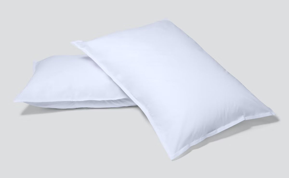 Percale shams, white