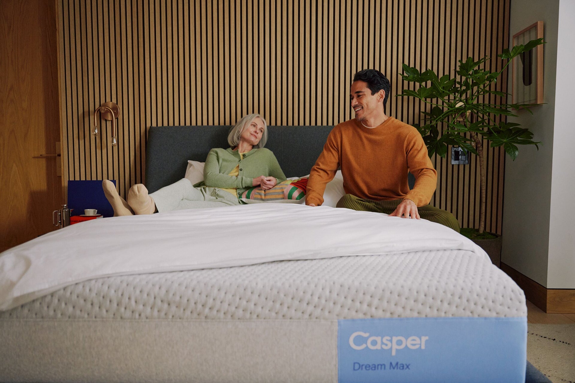 A couple enjoys their Dream Max mattress.