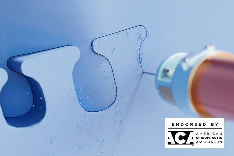 Close-up of a component of the mattress being manufactured with tools.