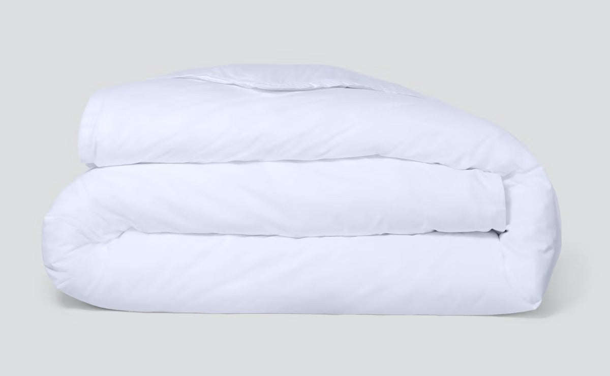 Percale duvet cover, white