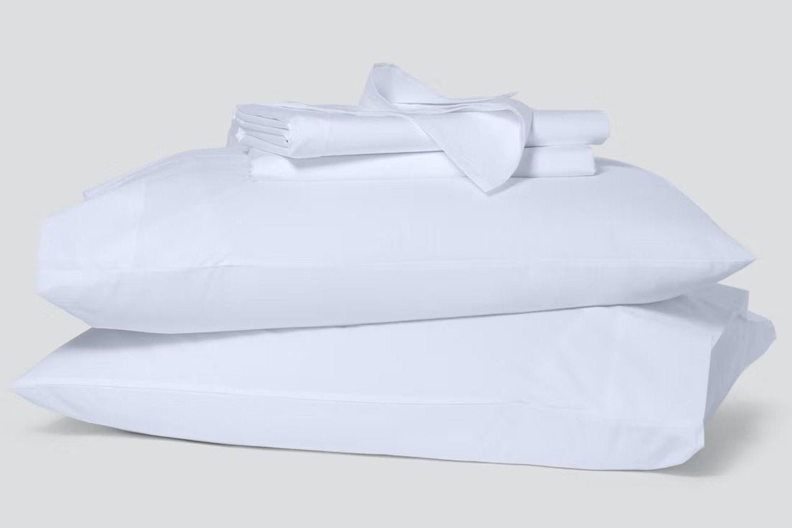 Percale sheet set, white