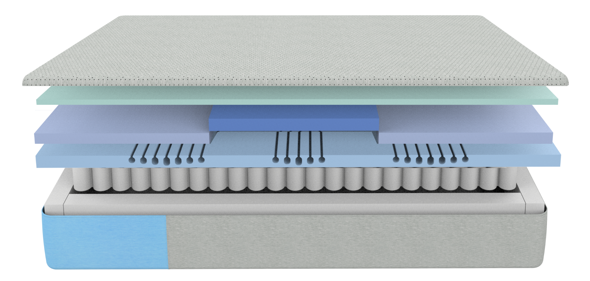 Animated image of the inner layers of the Dream Max mattress